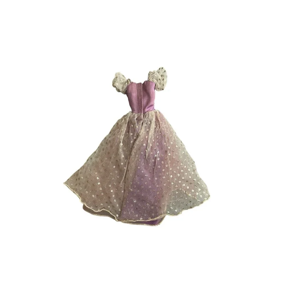 Disney Princess Gown Sleeping Beauty Aurora Dress Purple White Barbie Clothing